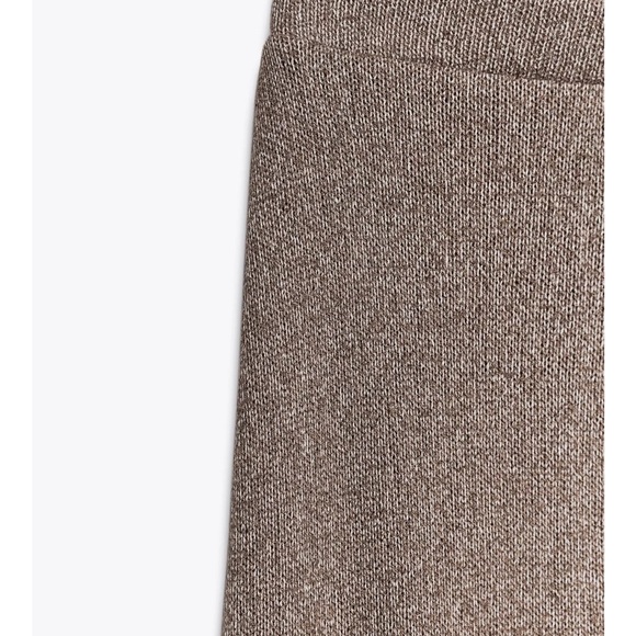 Zara NWT viscose knit stretchy midi skirt light brown tan - Picture 8 of 10